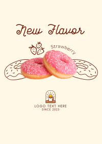 Strawberry Flavored Donut  Poster Image Preview