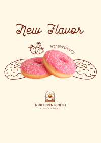 Strawberry Flavored Donut  Poster Image Preview