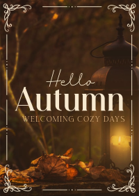 Hello Autumn Greeting Flyer Design