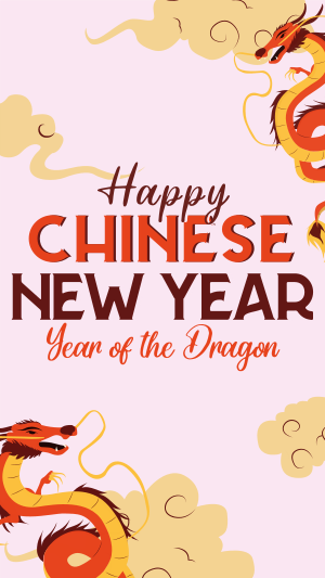 Chinese New Year Dragon Facebook story Image Preview