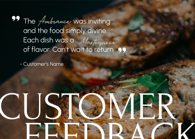 Feedback For Restaurants Postcard Image Preview