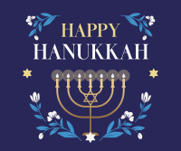 Hanukkah Candles Facebook Post Design