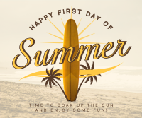 Vintage Summer Season Facebook Post Design