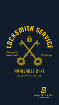 Vintage Locksmith Facebook Story Design