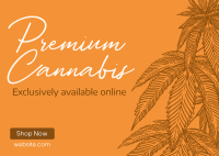 Premium Marijuana Postcard Image Preview