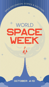 Retro Minimalist Space Week TikTok Video Design