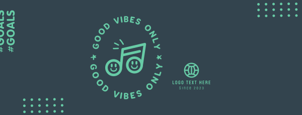 Good Vibes Happy Note Facebook Cover Design Image Preview