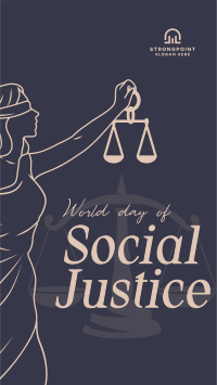 Lady Justice Statue Facebook Story Design