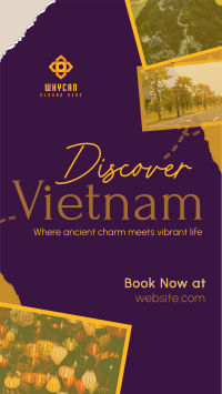 Vietnam Travel Tour Scrapbook Facebook Story Design