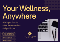 Wellness Online Therapy Postcard Image Preview