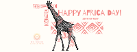 Giraffe Ethnic Pattern Facebook Cover Image Preview