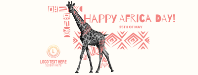 Giraffe Ethnic Pattern Facebook cover Image Preview