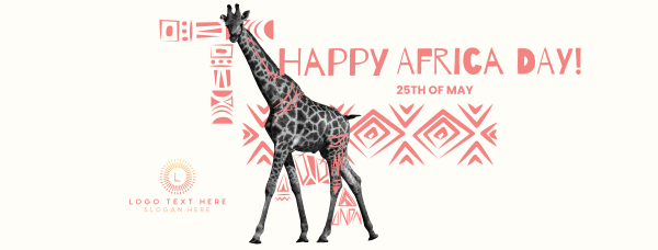 Giraffe Ethnic Pattern Facebook Cover Design Image Preview