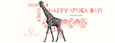 Giraffe Ethnic Pattern Facebook cover Image Preview