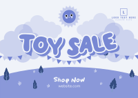 Cute Toy Sale Postcard Design