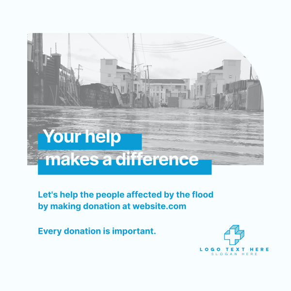 Flood Relief Instagram Post Design Image Preview