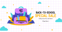 Quirky School Bag Facebook Ad Design
