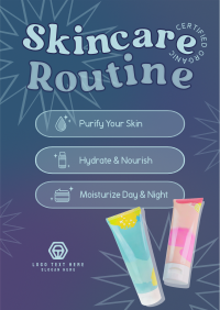 Y2K Skincare Routine Poster Design