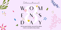Women's Day Flower Overall Twitter Post Design