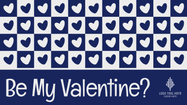 Valentine Retro Heart Facebook event cover