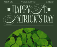 Modern Nostalgia St. Patrick's Day Greeting Facebook Post Design