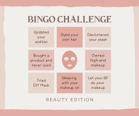 Beauty Bingo Challenge Facebook Post Design