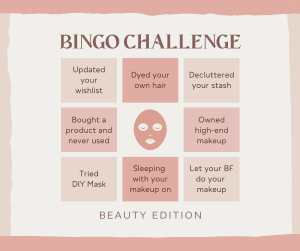 Beauty Bingo Challenge Facebook post Image Preview