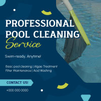 Professional Pool Cleaning Service Linkedin Post Image Preview