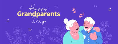 Happy Grandparents Day Facebook cover Image Preview