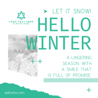 Hello Winter Instagram post Image Preview