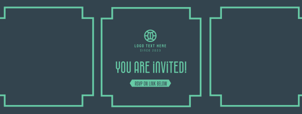 Art Deco Invitation Facebook Cover Design Image Preview