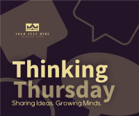 Minimalist Thinking Thursday Facebook Post Design