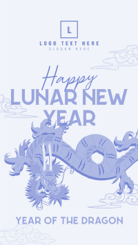 Lunar Year Chinese Dragon Instagram story Image Preview