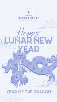 Lunar Year Chinese Dragon Instagram Story Design