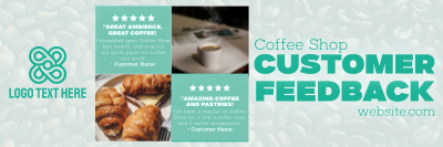 Modern Coffee Shop Feedback Twitter header (cover) Image Preview