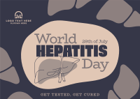 Line Art Hepatitis Day Postcard Image Preview