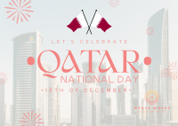 Qatar Independence Day Postcard Image Preview