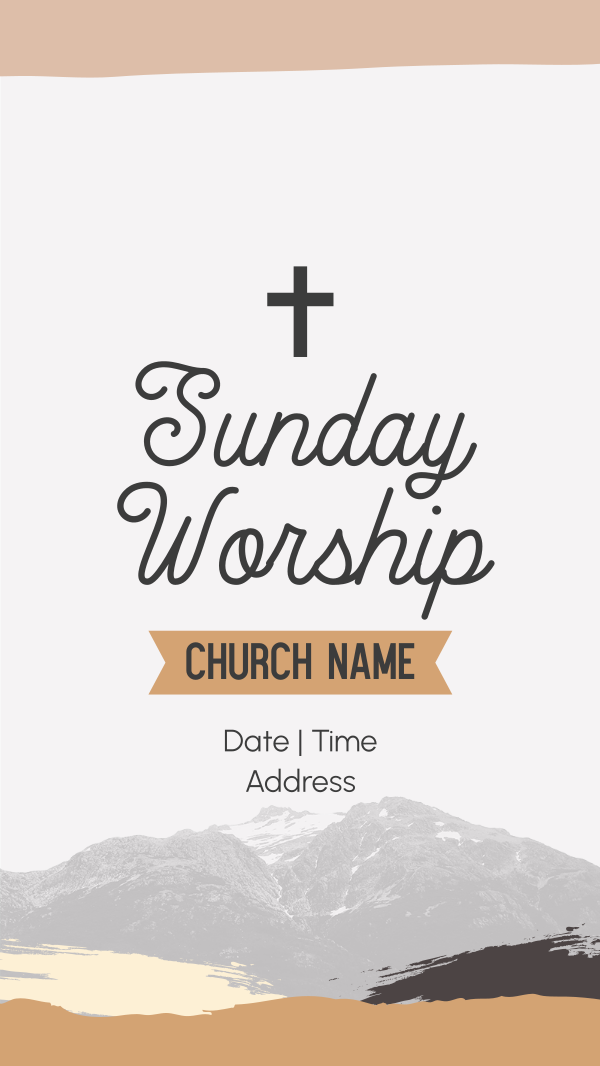 Church Sunday Worship Instagram Story Design Image Preview