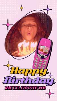 Retro Birthday Greeting Instagram Reel Design