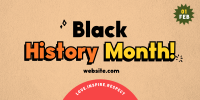 Funky Black History Twitter Post Design