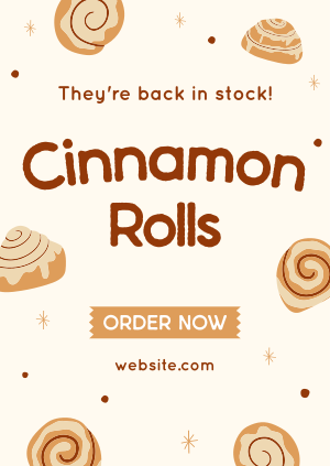 Quirky Cinnamon Rolls Poster Image Preview