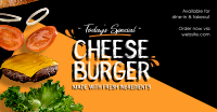 Deconstructed Cheeseburger Facebook Ad Design