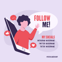 Follow My Socials Instagram Post Design