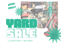 Quirky Yard Sale Postcard Preview