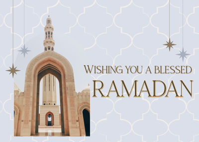 Greeting Ramadan Arch Postcard Image Preview