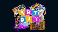 Art Day Collage Facebook event cover Image Preview