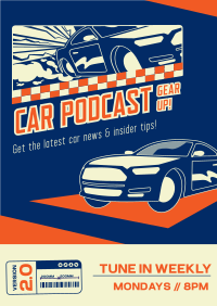 Fast Car Podcast Flyer Design