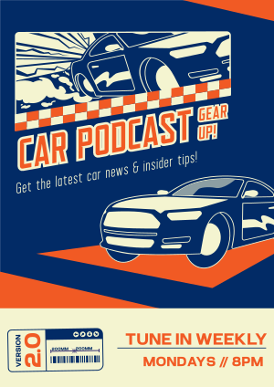 Fast Car Podcast Flyer Image Preview