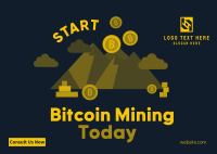 Bitcoin Mountain Postcard Image Preview