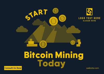 Bitcoin Mountain Postcard Image Preview